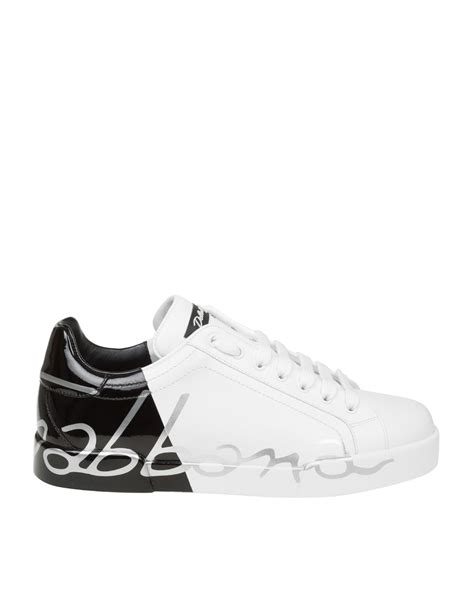 dolce gabbana black and white shoes|dolce and gabbana casual shoes.